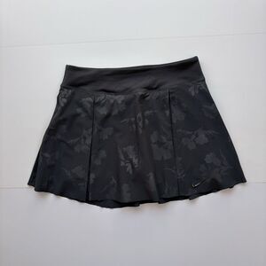 Nike Skort Womens Medium Dri FIT Golf Floral Black Flouncy DA3098-010